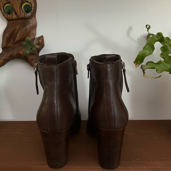 Aldo Brown Leather Ankle Boots - Picture 6 of 8